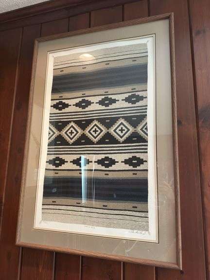 Framed signed and numbered  “Earth Rug” picture 41.5” x 28”