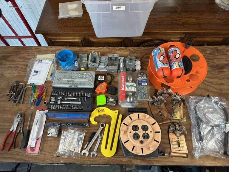 Misc electrical supplies, misc tools