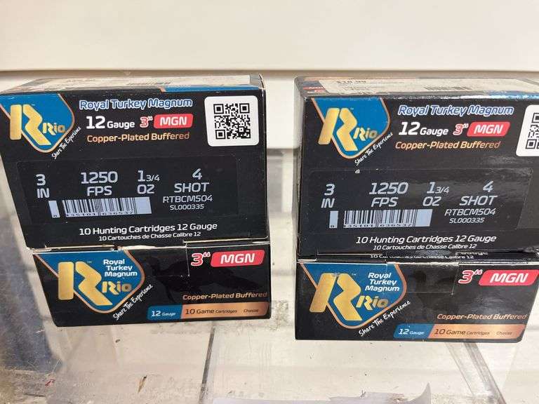 40 rds of RIO 3” 4 shot , copper plated