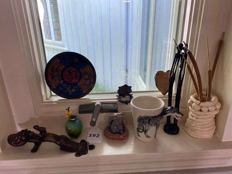 Knick knacks in window sill