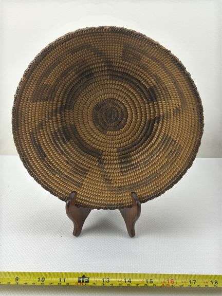 Native American Coiled Basket Tray