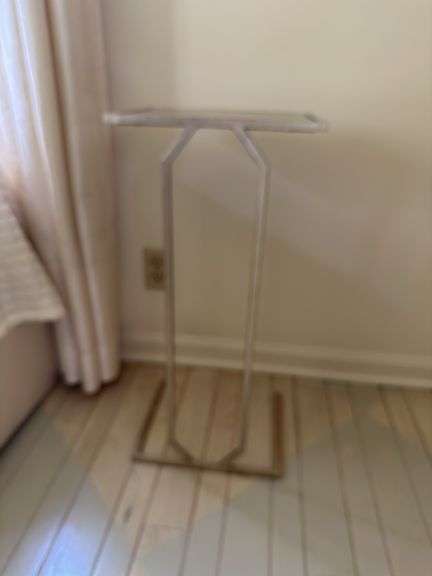 Mirrored side table.  26” t  X 10” X 12”