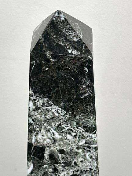 Trio of Black Marble Obelisks