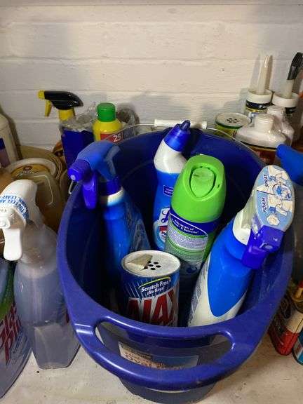 Cleaning supplies (in basement)