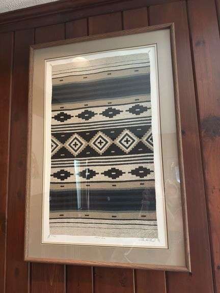 Framed signed and numbered  “Earth Rug” picture 41.5” x 28”