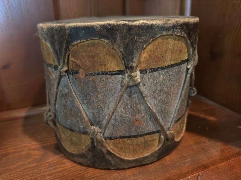 Pair of Native American moccasins, Cochiti Pueblo Vintage Painted Ceremonial Drum