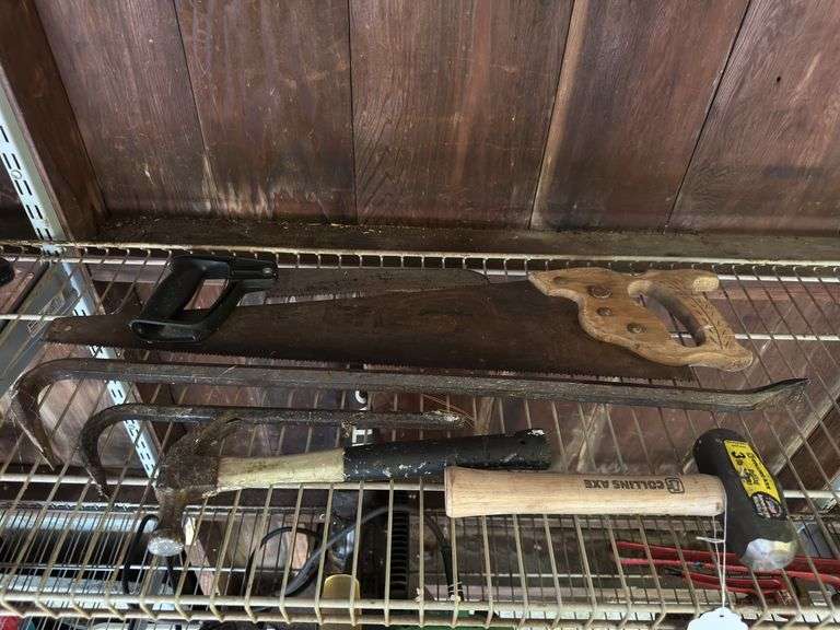 2 hammers, saws, and pry bars image
