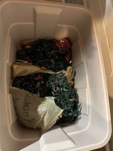 7 boxes of Christmas items. In basement