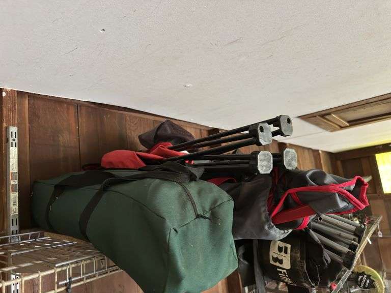 Bag chairs, pop up tent