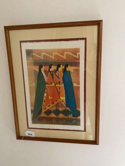 Framed and matted 23” x 30” picture “The Robes II” signed Virginia Stroud image