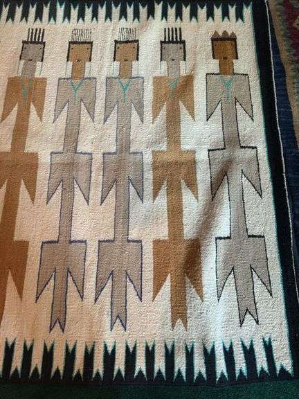 Navajo Yei rug 44.5” x 40”