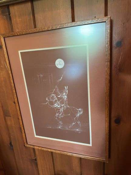 Paladine Roye Native American framed picture 19” x 25”