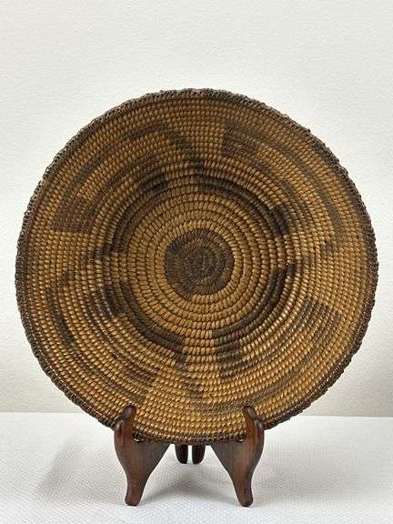 Native American Coiled Basket Tray