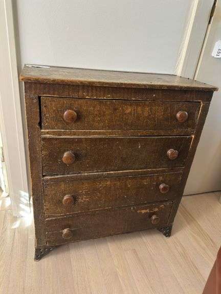 Primitive Four-Drawer Chest 24”x28”x11”