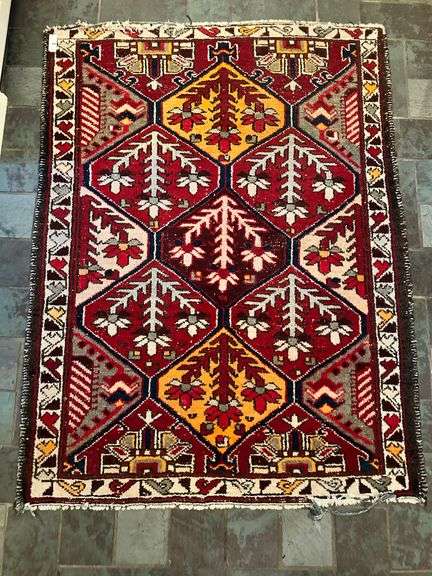 M. E. S. Woven rug 45”w x 60”L made in Iran