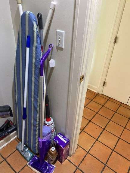 Ironing board, mops, swiffer