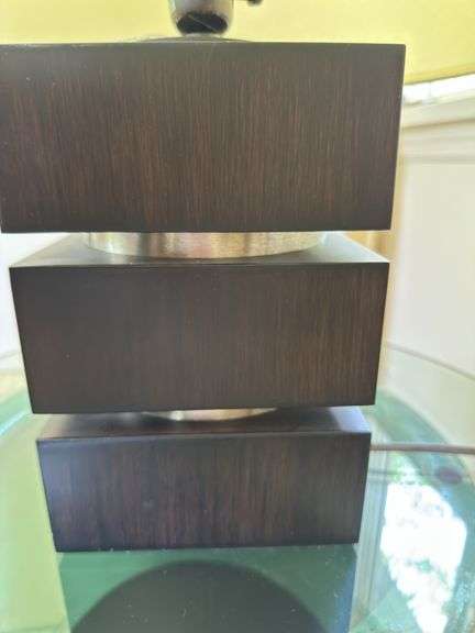 19” brown lamp
