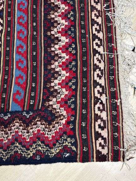 Handwoven Caucasian Kilim Rug, 64” x 93”