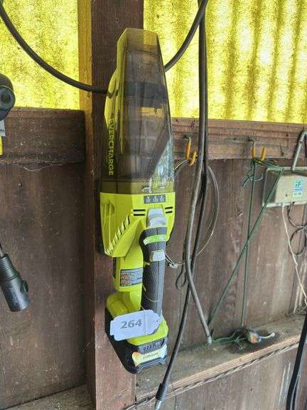 RYOBI trimmer, vac, drill, circular saw