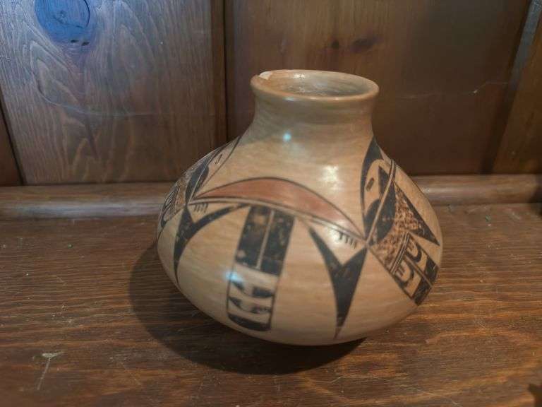 6” Native American bowl and 4” vase (has small chip)