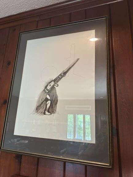 Signed and numbered 6/60  “The Fourth Night” framed picture 29” x 37.5”