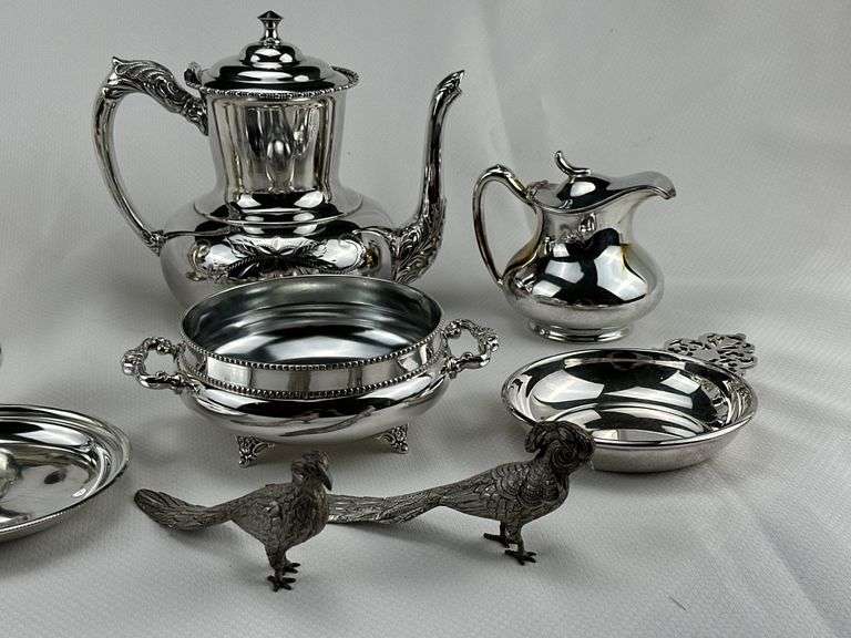 Misc collection of silver plated service