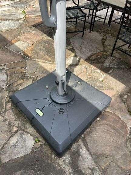 Offset patio umbrella approximately 9ft