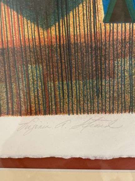 Framed and matted 23” x 30” picture “The Robes II” signed Virginia Stroud