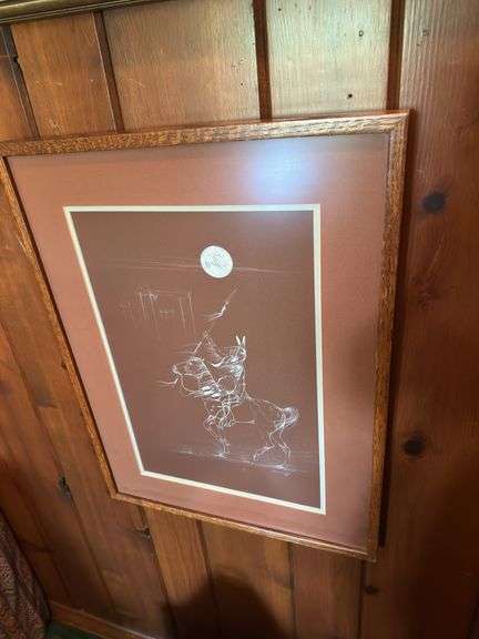 Paladine Roye Native American framed picture 19” x 25”