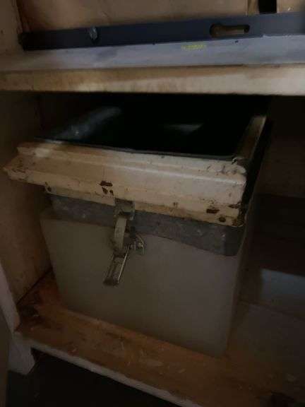 Contents of 5 doors, books, planters, metal box, VHS tapes, miscellaneous (in basement)