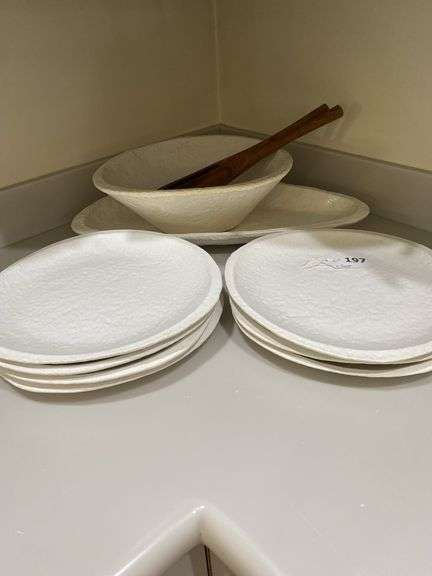 Ceramic dishes by Casa mia, Fortunata Italy, 2 different finishes