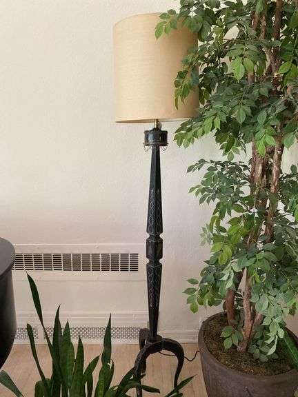 76” floor lamp, 3 legged wood maritime theme