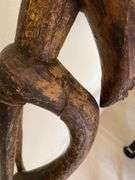 Primitive African wood carved 56” h statue