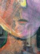 Carole Laroche original pastel, matted and framed, signed 91’, 40"w x 52”h