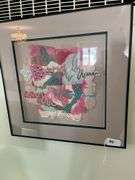 Paper pulp abstract artwork signed by Dion