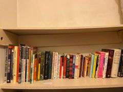 Top shelf of books