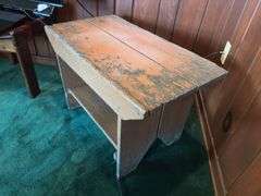 Primitive american antique painted table 33” long x 18” deep x 20” tall
