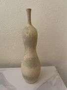 12.5” stone vase signed “Sverige”, decorative wood box with gold overlay print