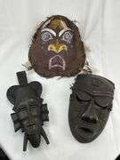 Group of Three Tribal-Style Masks