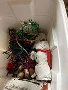 7 boxes of Christmas items. In basement