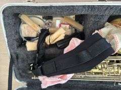 OLDS saxophone with hard case, Leblanc clarinet in hard case