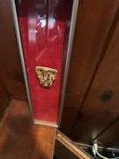 African Bone necklace in frame, tribal piece in frame