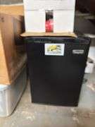 Magic chef refrigerator ( working condition unknown, but in good shape) in basement box of plastic ware