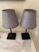 Pair of lamps cordless, recharges with USB cord 15.5” h