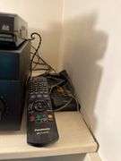 Yamaha stereo receiver, Panasonic blue ray, Insignia TV