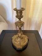Pair of 24” brass base table lamps