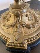 Pair of 24” brass base table lamps