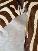 Zebra rug 80”L x 72”w genuine steer hide