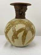 Studio Pottery Vase by K. Freeman