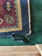 Hand knotted wool rug (missing some edging) 58” x 77”